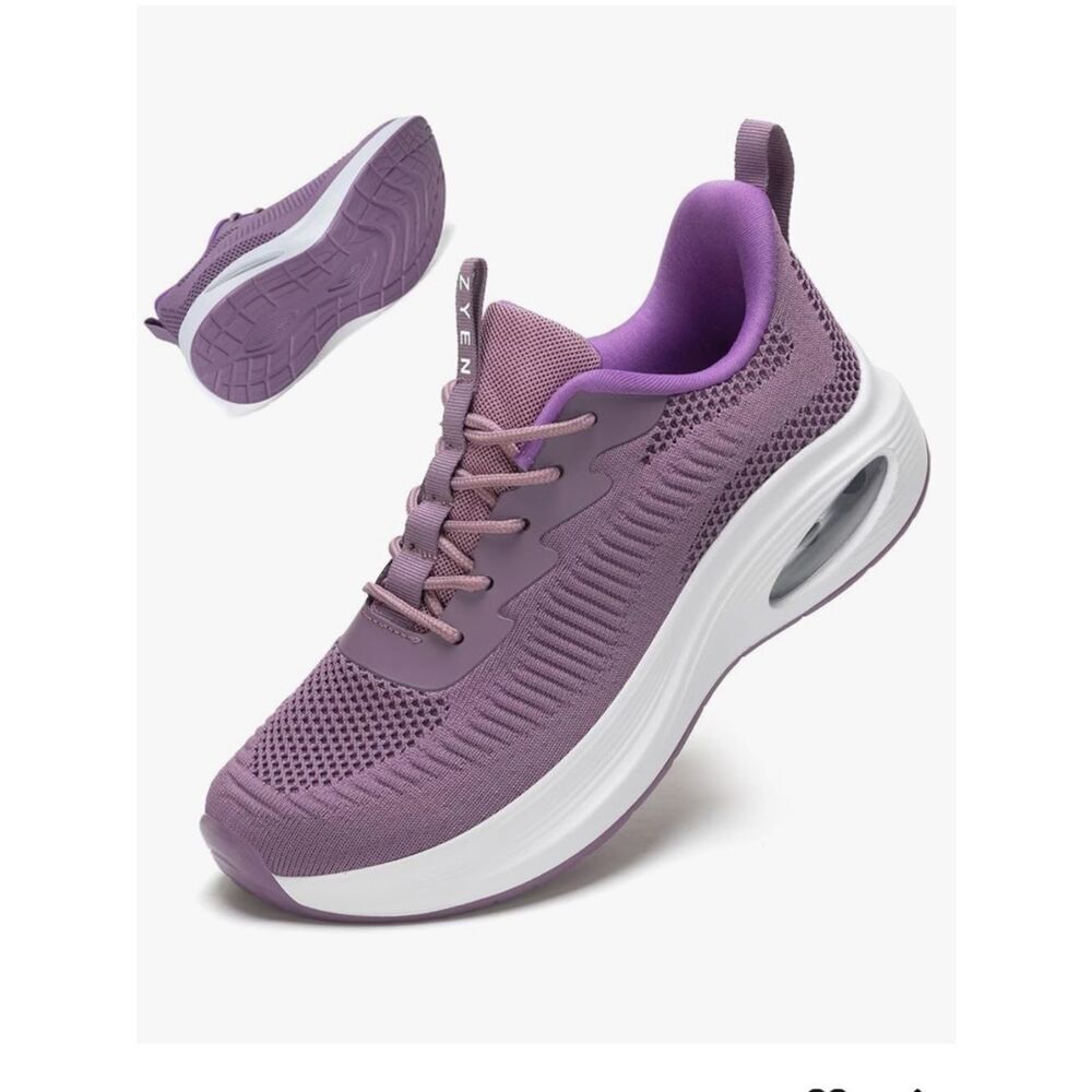 Zyen Lightweight Knit Running Sneakers new without tags Purple size 41 / 10 wide